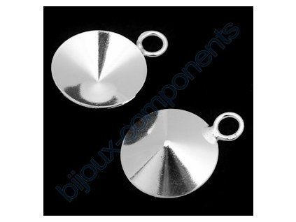 Přívěskový kotlík na rivoli 1122 12mm, cca 12x16mm